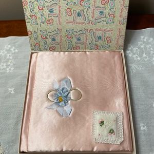 Two Vintage Satin Hosiery Cases; 1955; Never Used; Original  Box; Pink; White